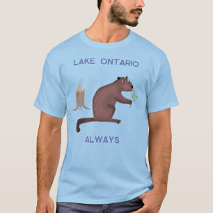 T-shirt Lac Ontario Castor Texte personnalisé