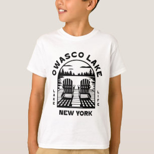 T-shirt Lac Owasco New York Extérieur Vintage 
