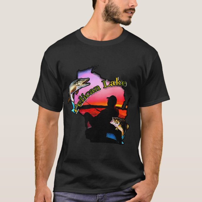 T-shirt Lac Pelican, Wisconsin (Devant)