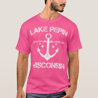 T-shirt Lac Pepin Wisconsin Funny Pêche Camping Été