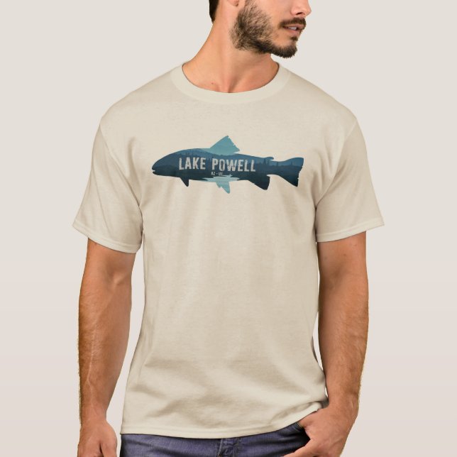 T-shirt Lac Powell Arizona Utah Fish (Devant)