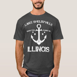 T-shirt LAC SHELBYVILLE ILLINOIS Funny Pêche Camping
