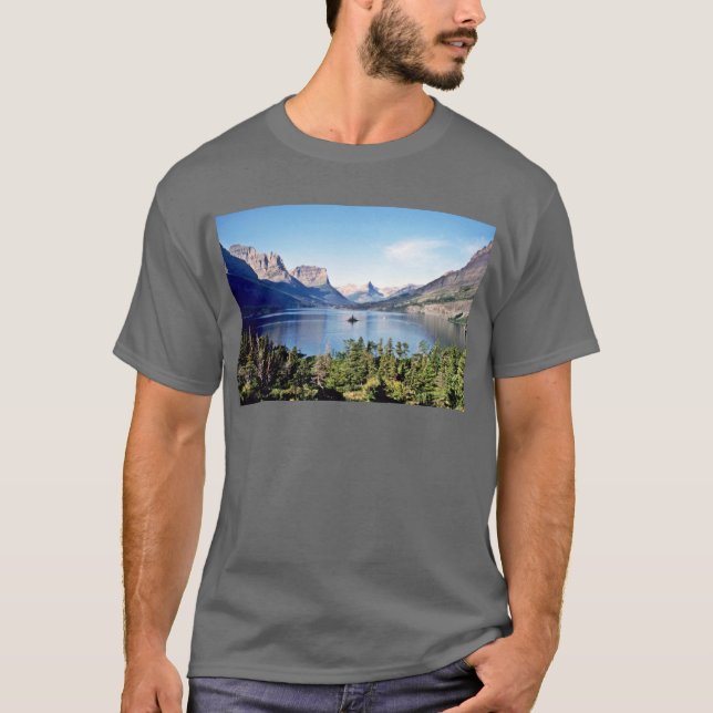 T-shirt Lac st. Mary - parc national de glacier (Devant)