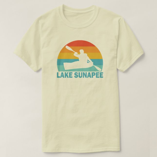 T-shirt Lac Sunapee New Hampshire Kayak (Design devant)