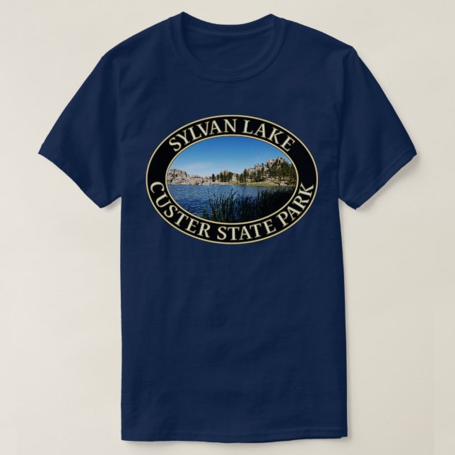 T-shirt Lac Sylvan à Custer State Park à Custer South D (Design devant)