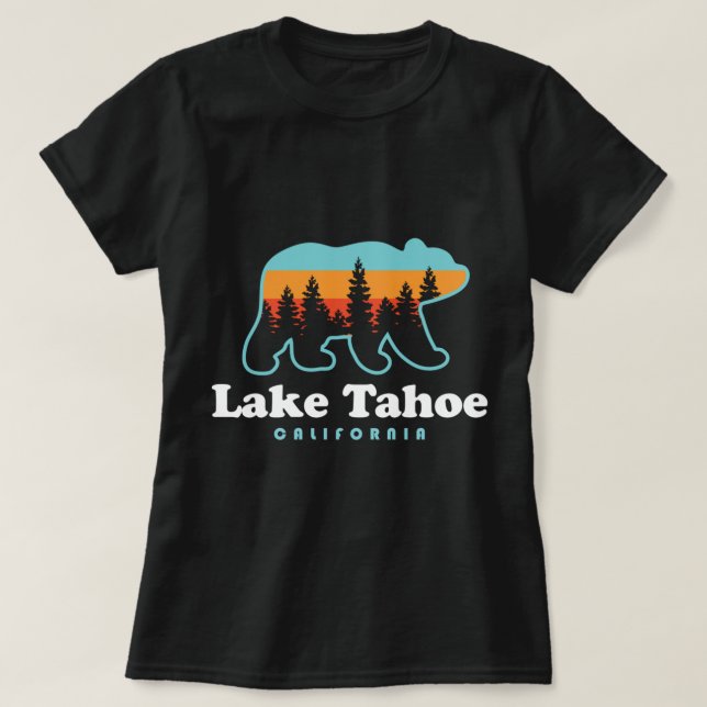 T-shirt Lac Tahoe California Bear Mountains Randonnée Pull (Design devant)