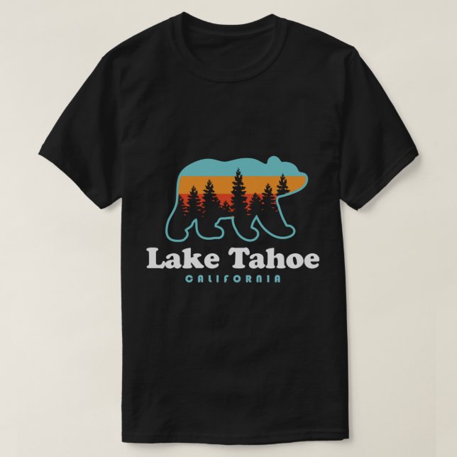 T-shirt Lac Tahoe California Bear Mountains Randonnée Pull (Design devant)