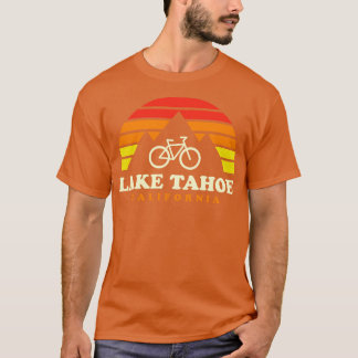 T-shirt Lac Tahoe California Mountain BikingTrails Retro