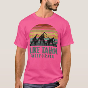 T-shirt Lac Tahoe Californie Montagnes Vintages Randonnée