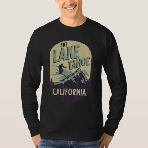 T-shirt Lac Tahoe Californie Ski Montagnes Skieur Hiver O