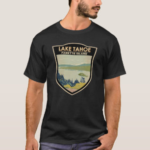 T-shirt Lac Tahoe Fannette Island Californie Vintage