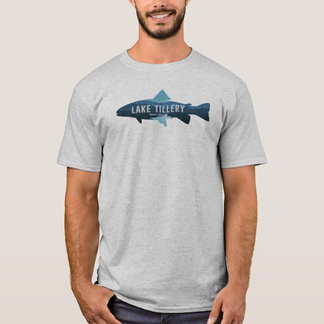 T-shirt Lac Tillery Poisson de Caroline du Nord (Devant)