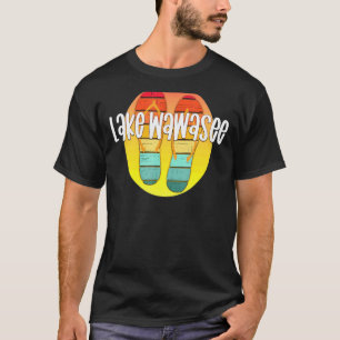 T-shirt Lac Wawasee Indiana Retro Flipflop Sunset Graphiqu