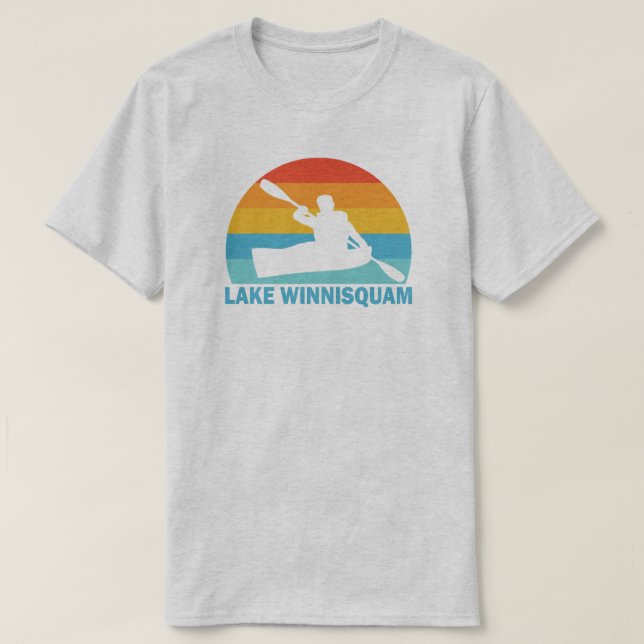 T-shirt Lac Winnisquam New Hampshire Kayak (Design devant)