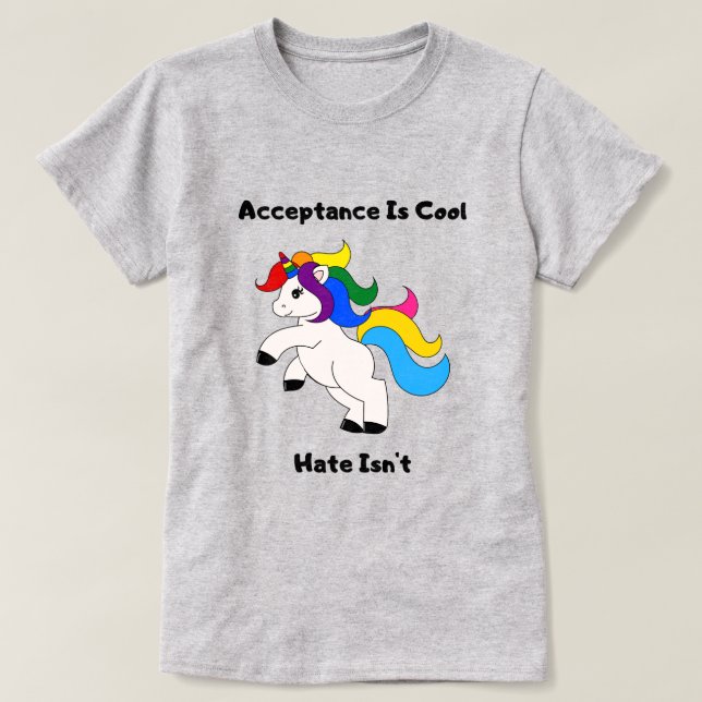 T-shirt L'acceptation est cool (Design devant)