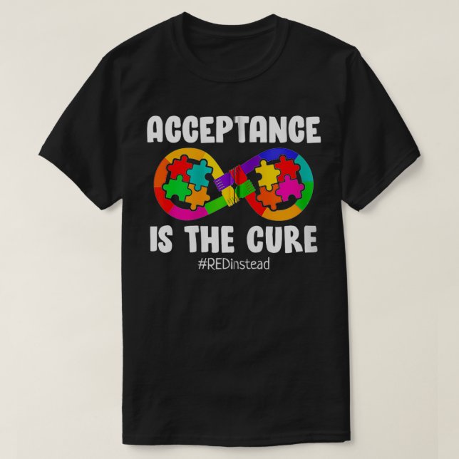 T-shirt L'Acceptation Est Le Zip De La Sensibilisation sur (Design devant)