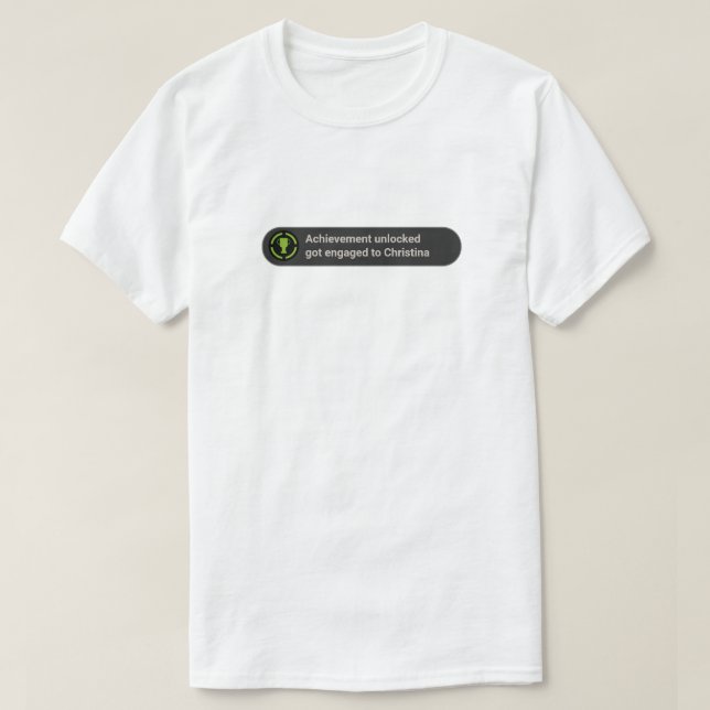 T-shirt L'accomplissement a ouvert obtient le jeu vidéo (Design devant)