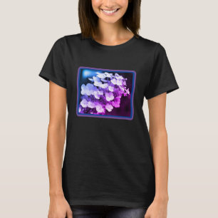 T-shirt Lacecap Hydrangea Noir Et Blanc Tinté