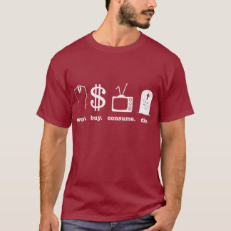 T-shirt l'achat de travail consomment meurent