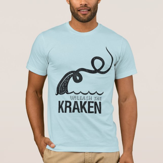T-shirt Lâchez la pièce en t de cru de Kraken (Devant)