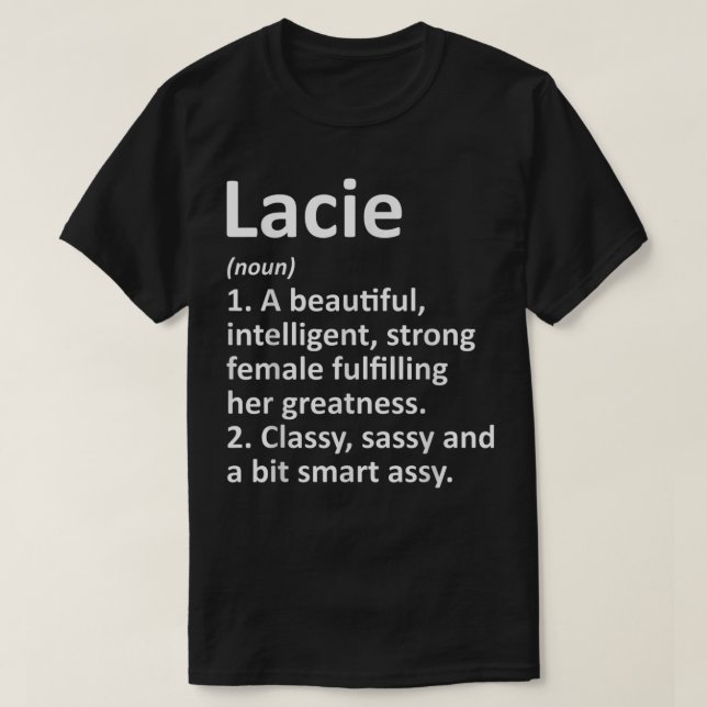 T-shirt LACIE Definition Personalized Name Funny Christmas (Design devant)