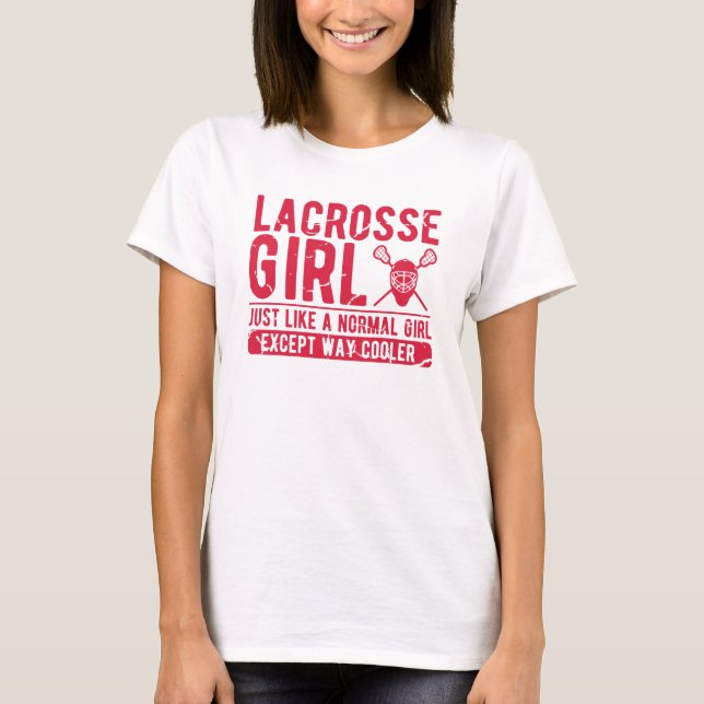 T-shirt Lacrosse Girl Gift - Women's LAX - Ladies Lacrosse (Devant)