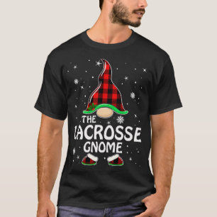 T-shirt Lacrosse Gnome Buffalo Plaid Matching 3