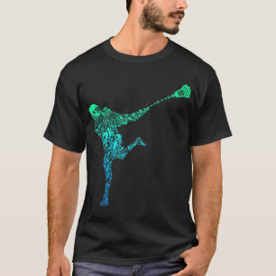 T-shirt Lacrosse Joueur Jeunes Hommes Enfants Garçons