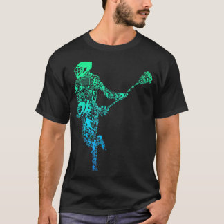 T-shirt Lacrosse Joueur Jeunes Hommes Garçons Enfants