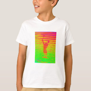 T-shirt Lacrosse Joueur Photo Art Coloré Sports Amusants