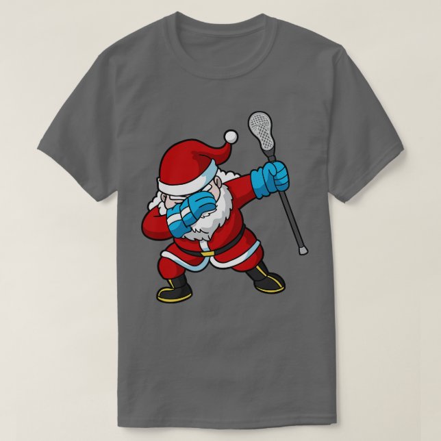 T-shirt Lacrosse Lax Dabbing Noël du Père Noël (Design devant)