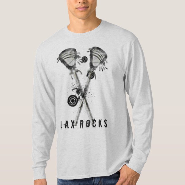 T-shirt Lacrosse Lax Rocks ! (Devant)