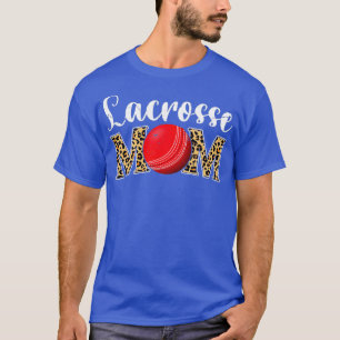 T-shirt Lacrosse Maman Leopard Funny Softball Maman Mères