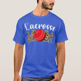 T-shirt Lacrosse Maman Leopard Funny Softball Maman Mères 