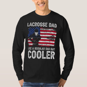 T-shirt Lacrosse Papa J'aime Drapeau Américain Glacière Ré