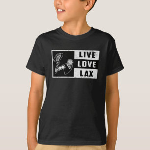 T-shirt Lacrosse Player Sport Live Love Lax Funny Cadeau
