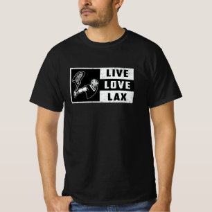 T-shirt Lacrosse Player Sport Live Love Lax Funny Cadeau