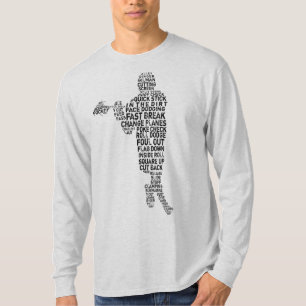 T-shirt Lacrosse Player Typographie Word Art