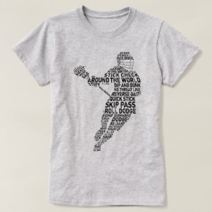 T-shirt Lacrosse Player Word Art Word