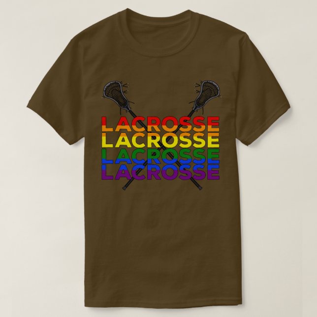 T-shirt Lacrosse Rainbow (Design devant)