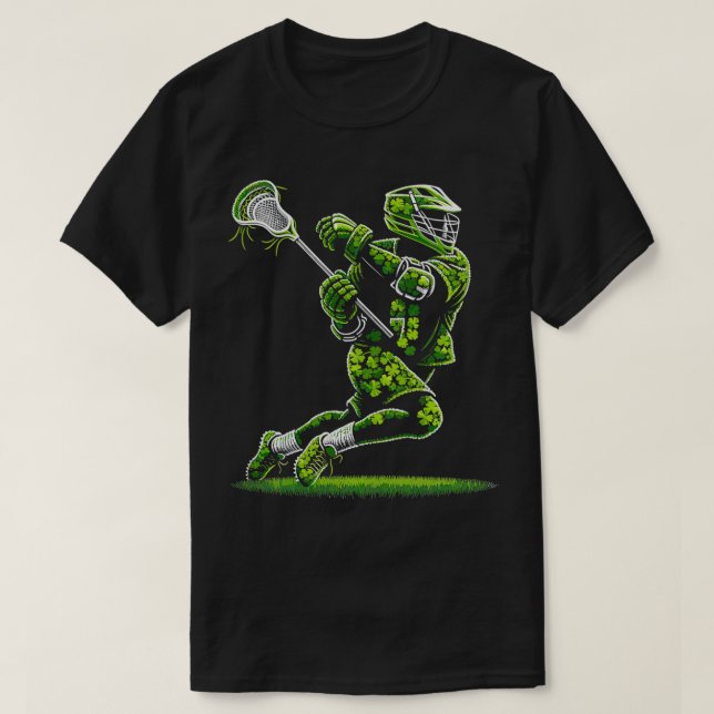 T-shirt Lacrosse Shamrock Enfants Hommes Femmes St patrick (Design devant)