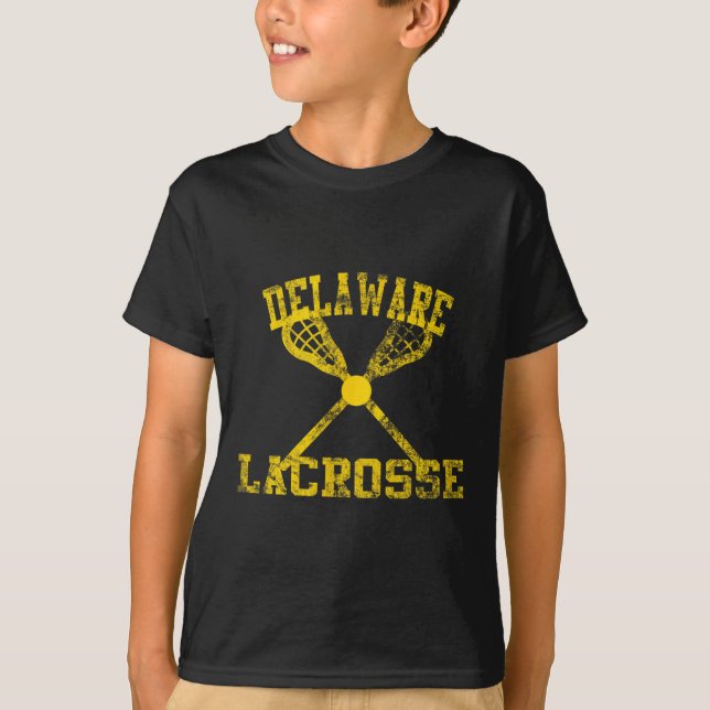 T-shirt Lacrosse vintage Delaware (Devant)