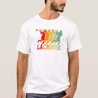 T-shirt Lacrosse Vintage Retro Lacrosse Stick Sun Cadeau