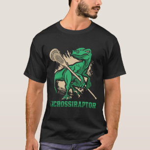 T-shirt Lacrossiraptor Joueur de Crosse Lax Amateur Sport 