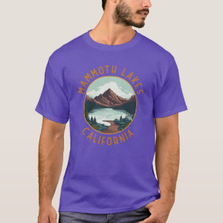 T-shirt Lacs Mammoth Californie Cercle en détresse vintage