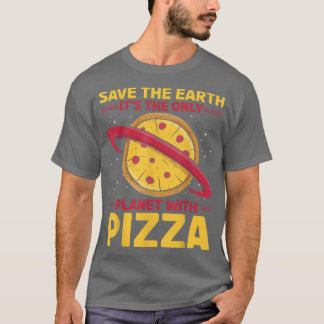 T-shirt L'activiste de l'environnement Pizza Lover Tee Drô