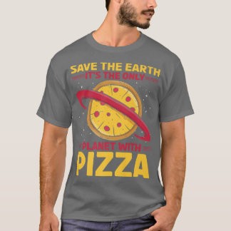 T-shirt L'activiste de l'environnement Pizza Lover Tee Drô