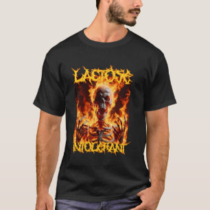 T-shirt Lactose Intolérant Drôle Cringe Dur Skeleton Mème