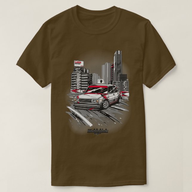 T-shirt Lada Export 2105 rouge (Design devant)