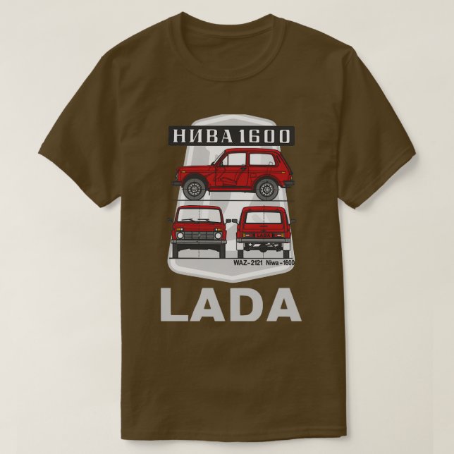T-shirt Lada Niva 1600 rouge (Design devant)